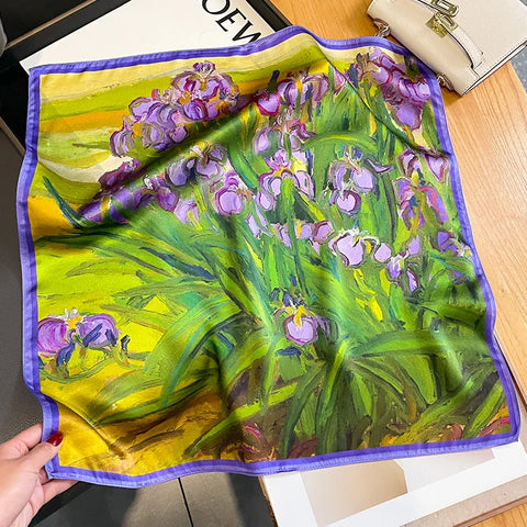 2025 100% Real Silk Scarf - 53cm Square Women's Bandelet