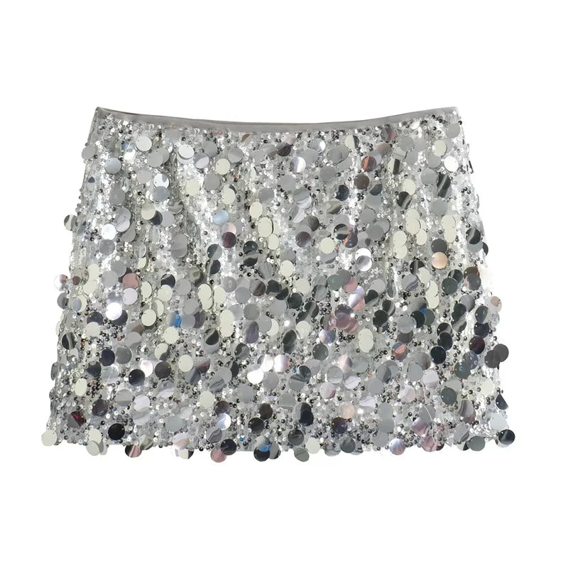 MUJER Sequin Mini Skirt - Luxury High Waist Fashion Skirts for Women