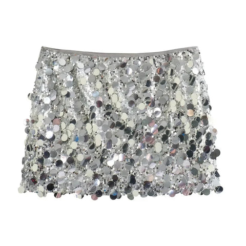 MUJER Sequin Mini Skirt - Luxury High Waist Fashion Skirts for Women