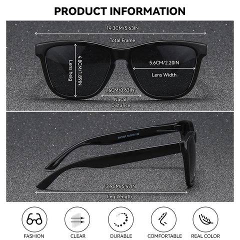 BARCUR Crystal Frame gepolariseerde zonnebril – UV400 witte editie vakantiezonnebril voor dames