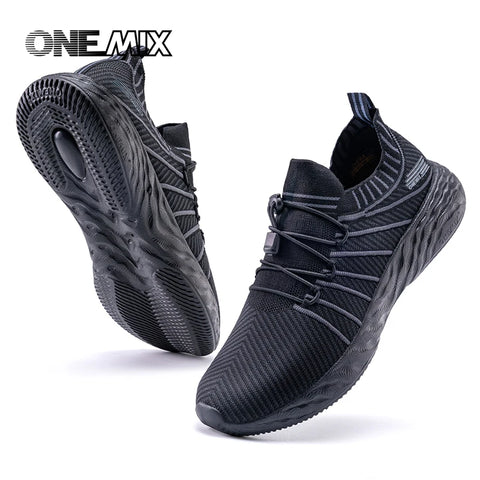 ONEMIX Waterproof Running Shoes for Men & Women - Breathable Lightweight Slip-on Sports Sneakers for Outdoor Activities