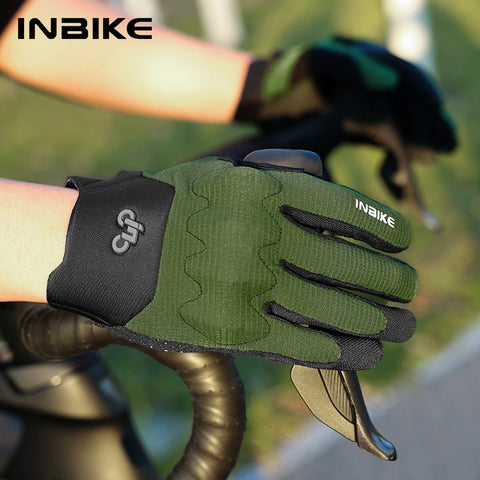 INBIKE MTB-fietshandschoenen - Hoge elasticiteit, volledige vinger, touchscreen, fietsaccessoires