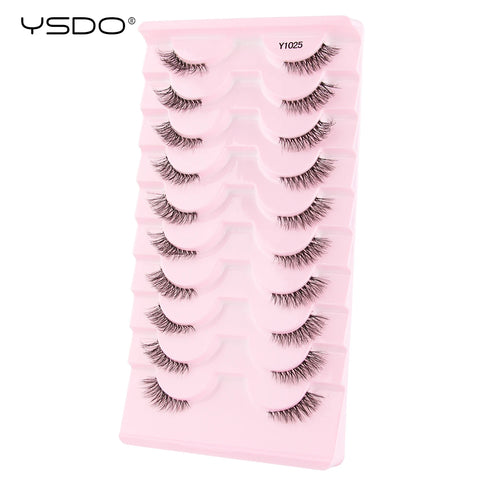 YSDO Half Lashes - 5/7/10 Pairs of Soft Natural Cat Eye Lashes