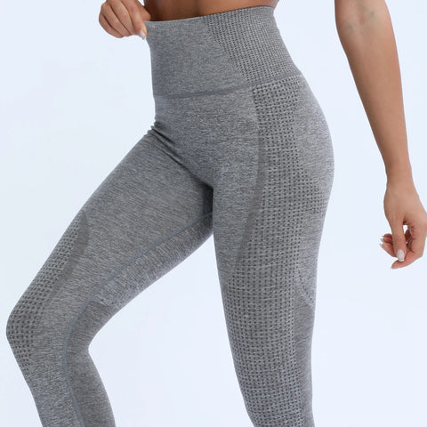 Nepoagym Dames Gebogen Zoom Naadloze Legging met Billen Scrunch