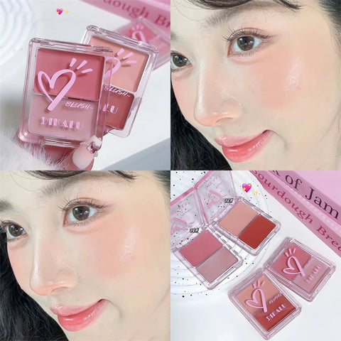 Water Light Peach Cream Blush Milk Pink Natural Cheek Tint - Waterproof Makeup Palette