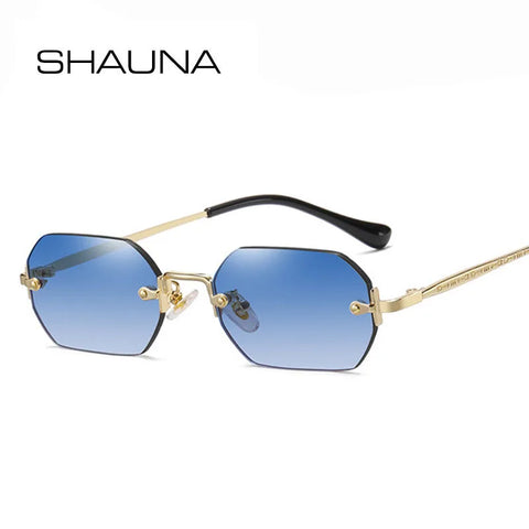 SHAUNA Gothic randloze zonnebril - Retro punk gradiënt UV400-tinten