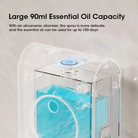 Automatic Sensor Aromatherapy Machine - Wall-Mounted USB Rechargeable Fragrance Dispenser with Clock Function