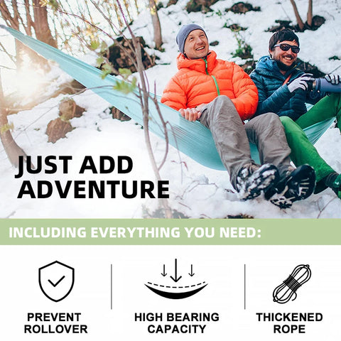 Portable Outdoor Camping Hammock - Single & Double Options for Travel and Relaxation