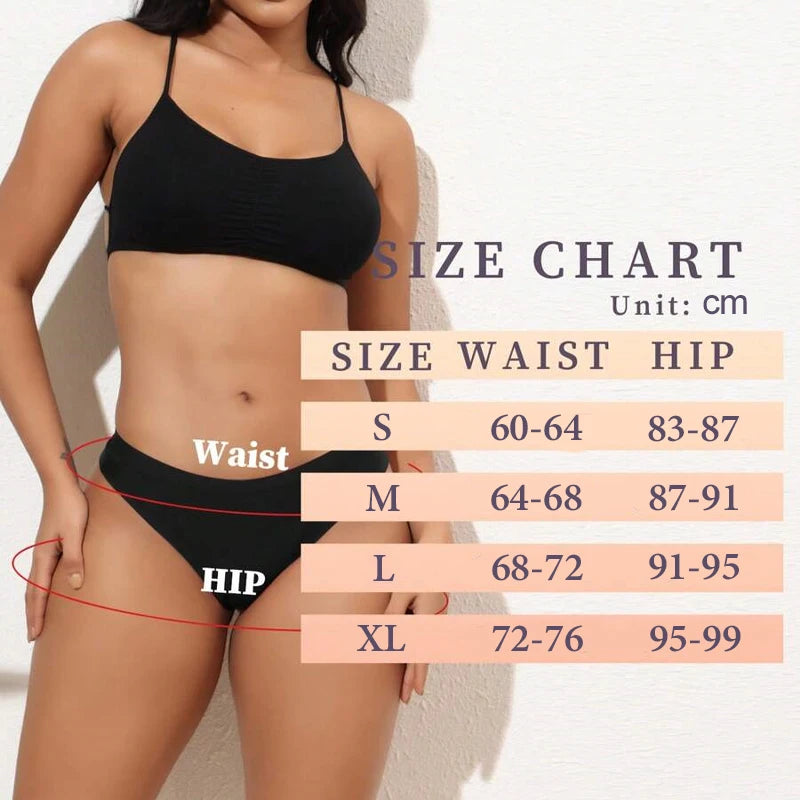 FINETOO 4PCS Silk Satin Seamless Underwear