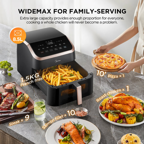Midea XXL Air Fryer 9 L, 8-in-1