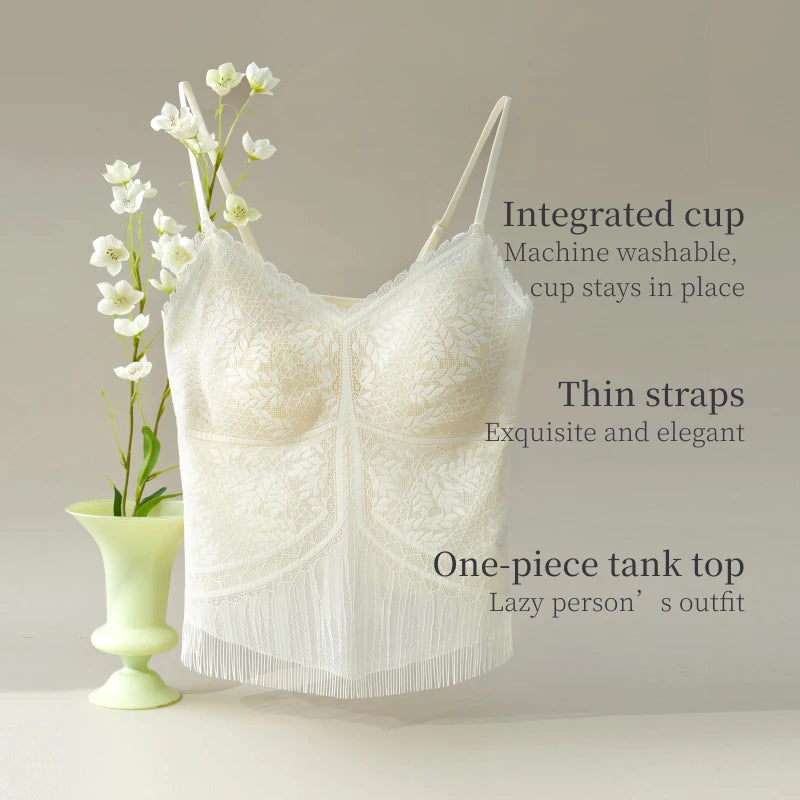 SUJIIN Sexy Lace Camisole Tank Tops for Women