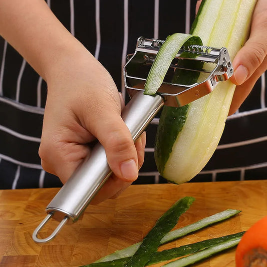 Stainless Steel Double-Head Vegetable Peeler - Multi-Function Kitchen Tool