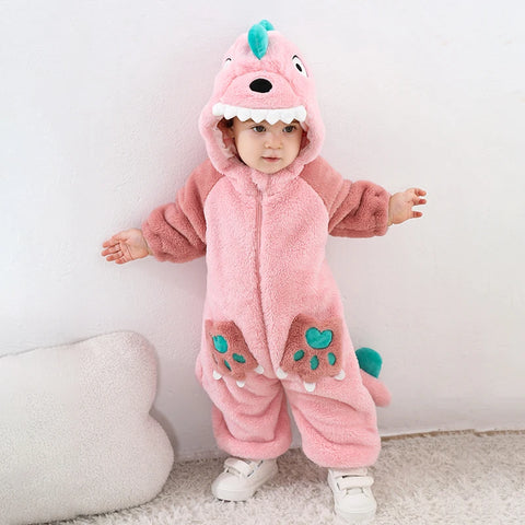 Lovely Dinosaur Newborn Baby Girl Jumpsuit