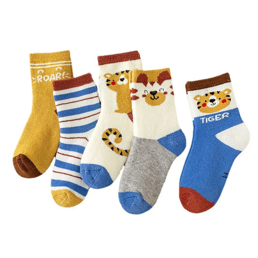 5 Pair Set Thickened Warm Socks for Kids