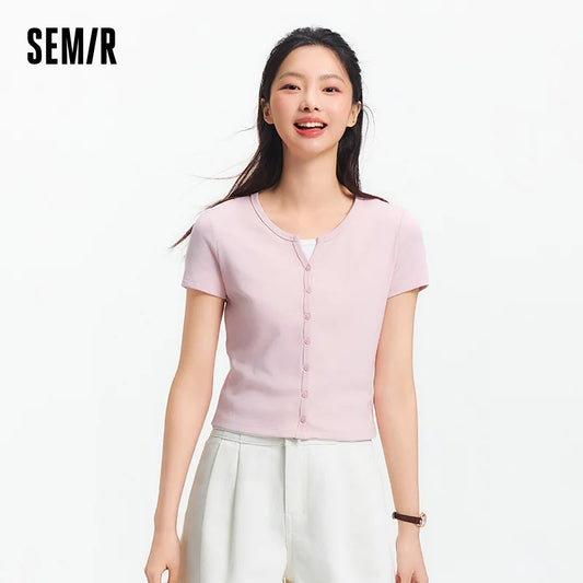 Semir Cropped T-shirt met korte mouwen voor dames