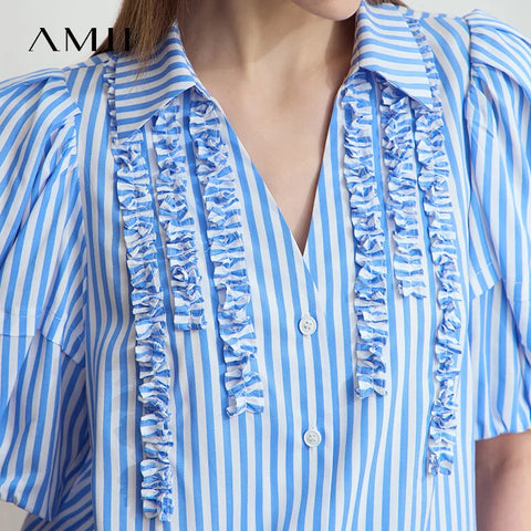 Amii Minimalist New Summer Style 2025 Shirt for Women