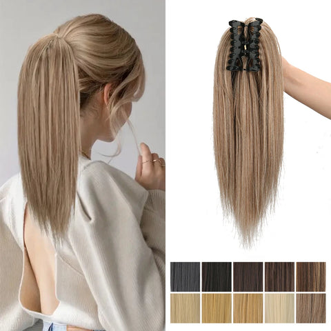 Synthetic Claw Clip Ponytail Hair Extensions 16Inch