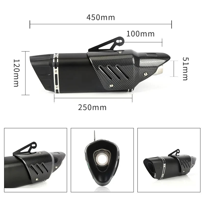 Universal Escape Moto Motorcross Exhaust Pipe Muffler