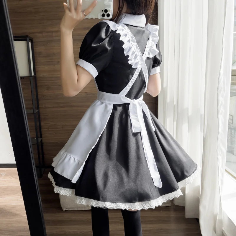 Gothic Lolita Anime Maid Cosplay Costume for Women