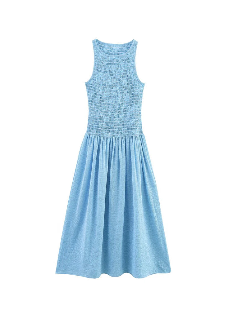 TFMLN 2025 Summer Women's Sweet Plaid Dress