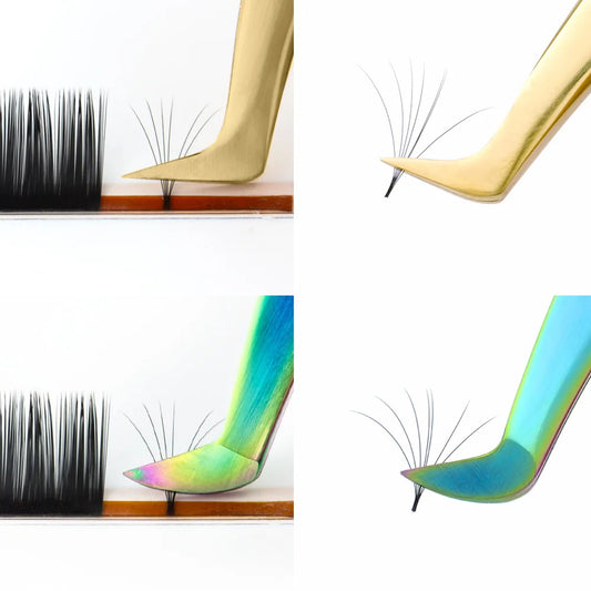 NAGARAKU Eyelash Extension Tweezers - Precision Stainless Steel Makeup Tool