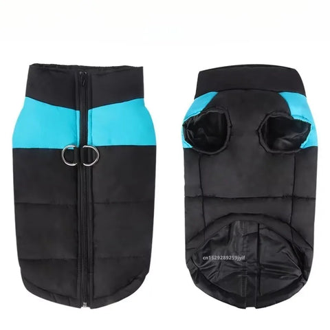 Waterproof Warm Dog Clothes - Winter Vest Padded Zipper Jacket for All Dog Sizes