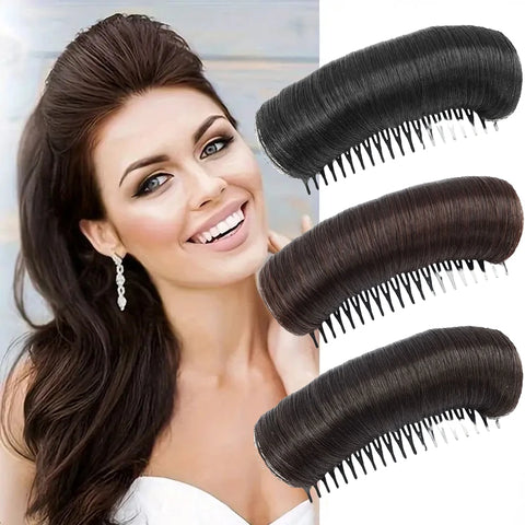 Wig Cushion Stable Hair Roots Volumizing Fiber Insert Comb for Fluffy Hairstyles