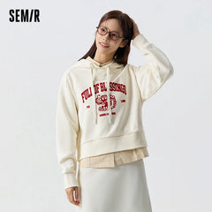 Semir Women's Short Style Printed Hoodie