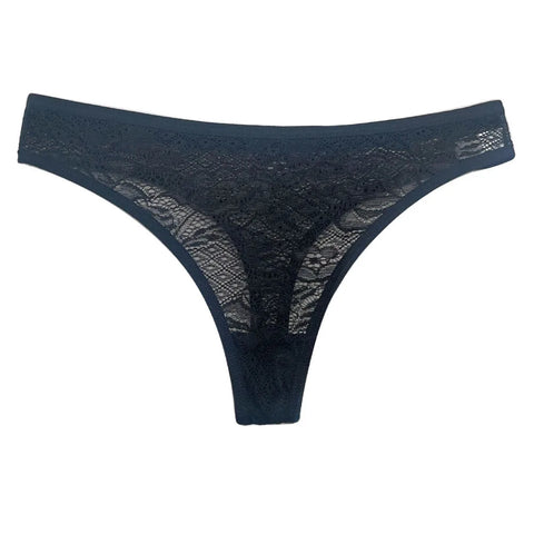 5PCS Set of Women's Sexy Lace Transparent Thongs – M-XL G-String Underwear