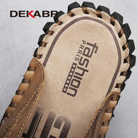 DEKABR Luxe Herenpantoffels van Echt Leer 