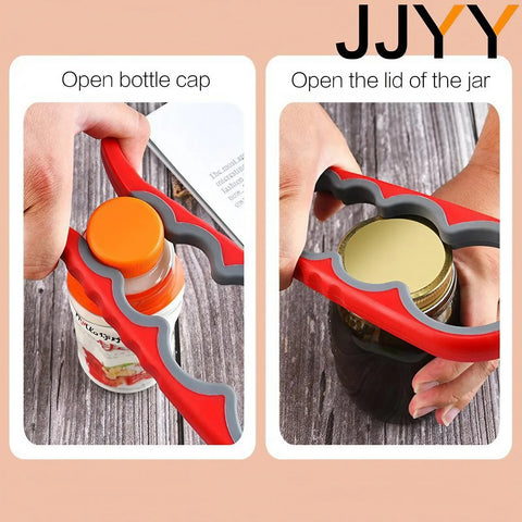 JJYY Multi-functional Home Kitchen Can Opener - Non-slip Twist Bottle Opener Tool