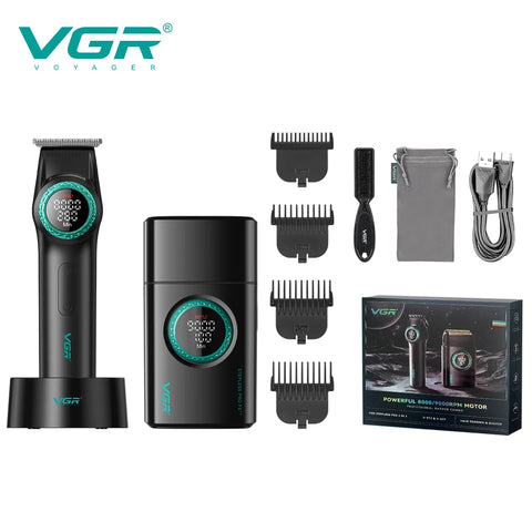 VGR 977 377 new hair trimming set, high-end men's hair clipper, intelligent shaver, whitening device, multifunctional electric c