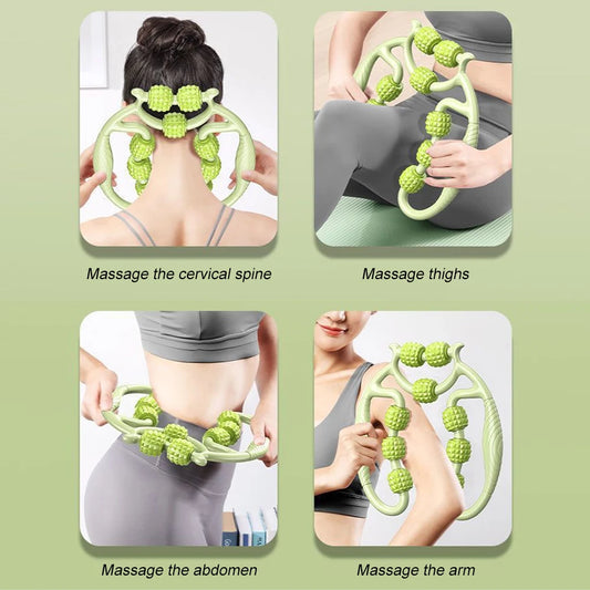 Handheld Deep Tissue Massage Roller for Neck, Thigh, Calf & Leg Recovery