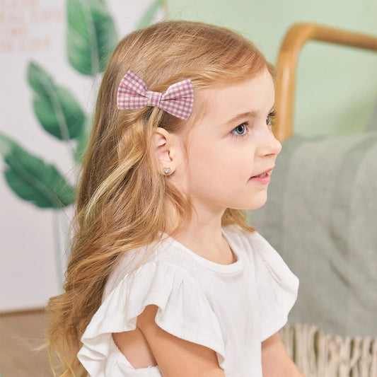 4Pcs/Set Floral Lace Hair Clip Set Girl Cute Bow FlowerTrimming Headwear Cartoon Hair Clips Hairpin Headdress Hair Accessories