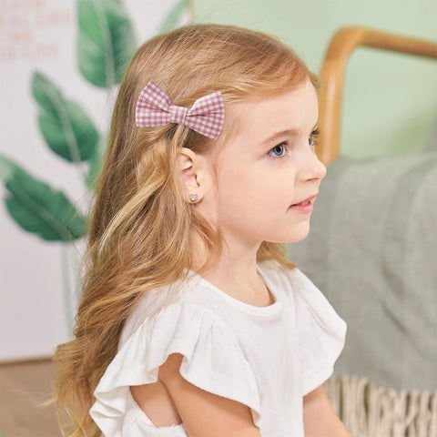 4Pcs/Set Floral Lace Hair Clip Set Girl Cute Bow FlowerTrimming Headwear Cartoon Hair Clips Hairpin Headdress Hair Accessories