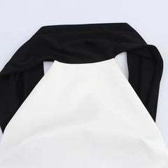 MUJER White Backless Halter Mini Dress