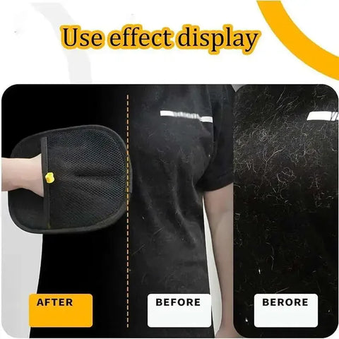 Double-Sided Pet Hair Removal Gloves for Cats and Dogs - Reusable Grooming Tool