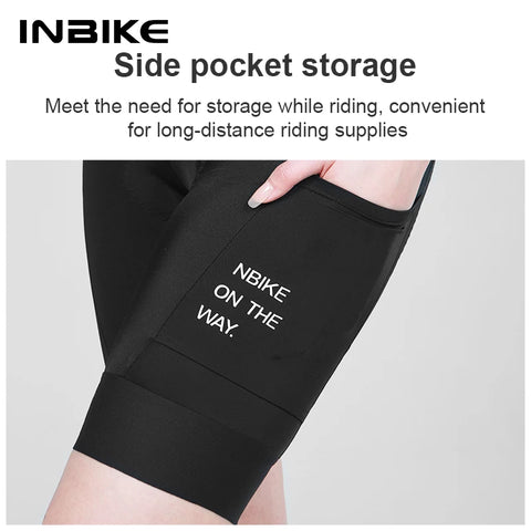 INBIKE Women's Padded Cycling Shorts with Pockets for MTB and Road Biking