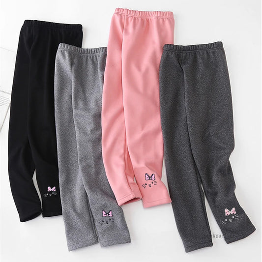 Four Seasons Girls Kids Pants - Cotton Velvet Leggings