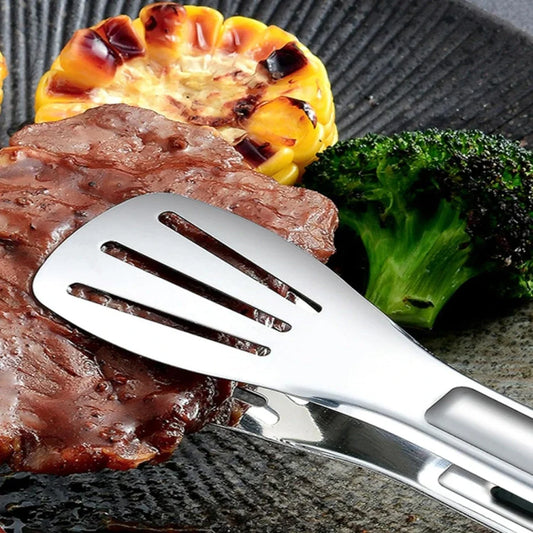 Stainless Steel Food Tongs - Versatile BBQ, Salad, and Cooking Tool