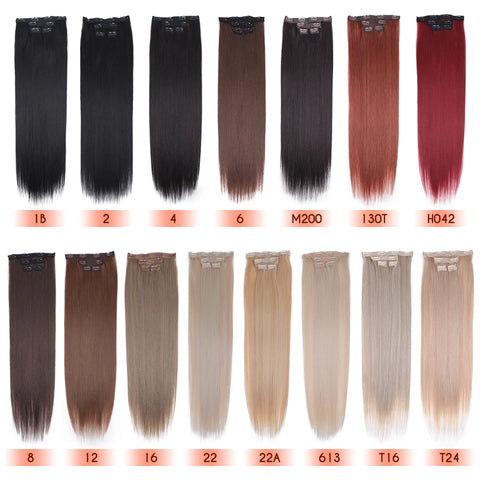 FASHION IDOL 8 Clips In Hair Extensions - Lang Steil Blond 60CM