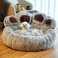 Cute Bear Paw Shape Pet Sofa - Cozy and Comfortable Dog Bed for All Sizes