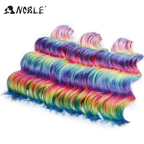 Noble Synthetic Twist Crochet Curly Hair 16“ Rainbow Color