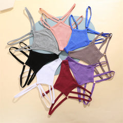 FINETOO 4Pcs Cotton Double Thin Belts Underwear for Women
