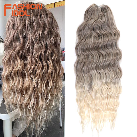 Anna Hair 24 Inch Synthetic Loose Deep Wave Braiding Hair Extensions