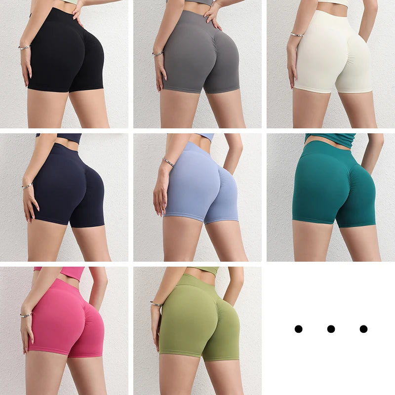 SOISOU Nylon Gym Women's High Waist Shorts