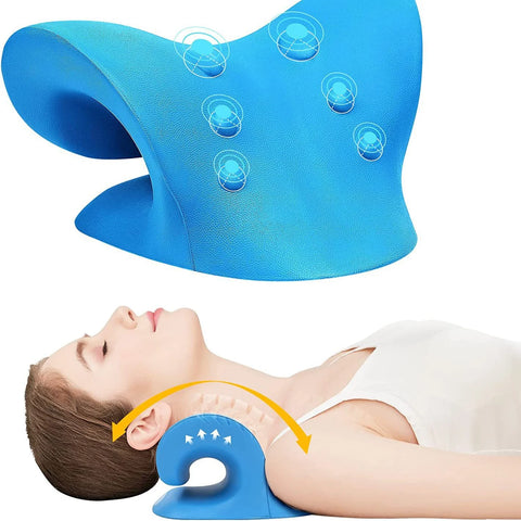 Neck Shoulder Stretcher Relaxer - Cervical Chiropractic Traction Device for Pain Relief