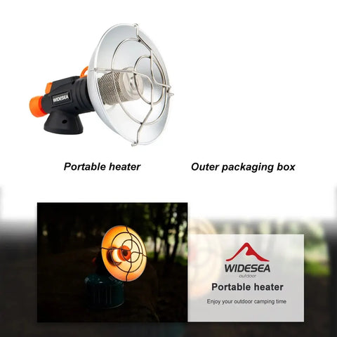 Widesea Portable Camping Heater - Stainless Steel Winter Outdoor Stove