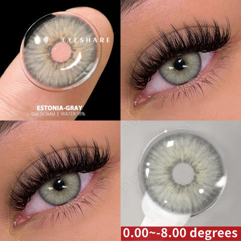 EYESHARE Myopia Colored Contact Lenses - Fashion Gray