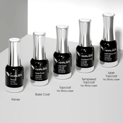Venalisa Tempered Top Coat Nagellak Gel - 111 Kleuren 